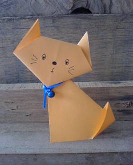 Кошка оригами