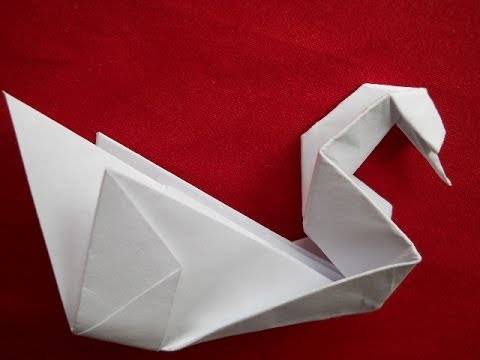 Лебедь оригами
